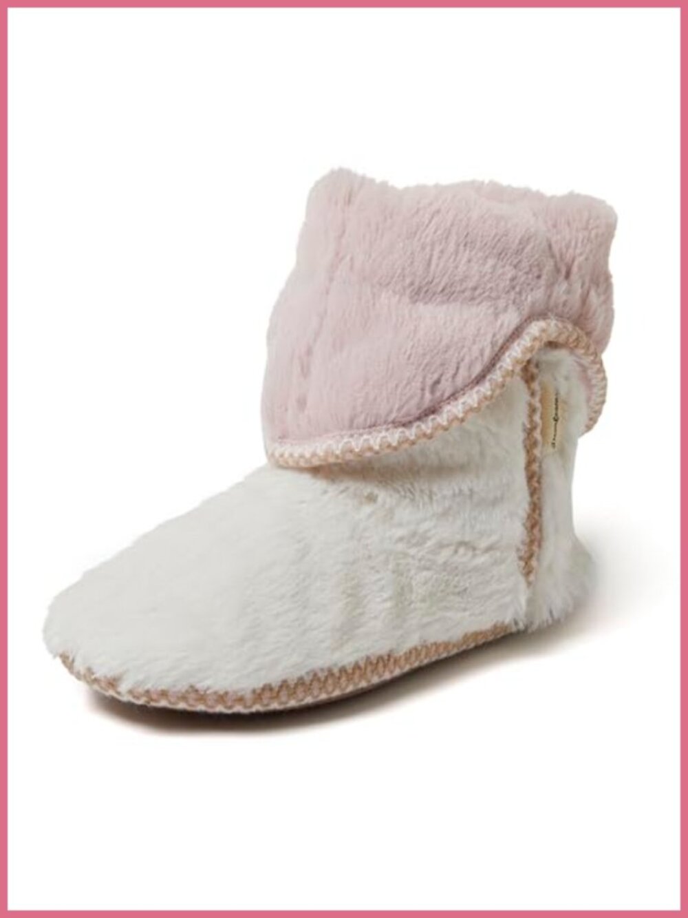 Fuzzy Memory Foam Foldover Bootie Slipper Sock with Grippers